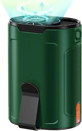 Miniatura 12 de Ventilador portátil AI 2025 recargable, 4 velocidades 6600 RPM fuerte flujo de aire, ventilador de cintura personal con hasta 25 horas de tiempo