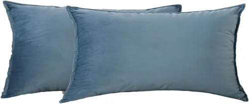 Miniatura 34 de JIAHANNHA Fundas de Almohadas Decorativas de Terciopelo Morado Paquete de 2 Primavera Decorativas Suaves para Sofá Cama Sala de Estar Oficina 18×18