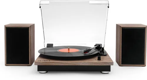 Miniatura 16 de Victrola The Quincy - Reproductor de discos Bluetooth 6 en 1 y centro multimedia con altavoces integrados, tocadiscos de 3 velocidades, reproductor