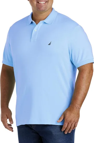 Nautica - Camiseta tipo polo de manga corta para hombre, diseño de algodón suave y color liso, con ajuste clásico