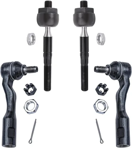 Miniatura 17 de Detroit Axle - 4 barras de acoplamiento delanteras para Kia Forte Koup 14-17, 14-18 Forte Forte5, 4 extremos de barra de acoplamiento exteriores e