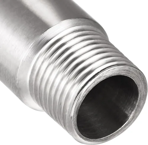 Miniatura 6 de Brazo de extensión de cabezal de ducha, 1.2 pulgadas 1/2PT macho a 1/2PT hembra rosca 304 acoplador de montaje de tubería de acero inoxidable