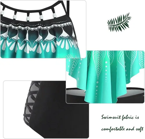 Miniatura 5 de MOKINGTOP Bikini para mujer conjunto de bikini triangular de dos piezas con puntada látiga para mujer