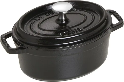 Miniatura 7 de Staub Hierro fundido Ovalado Cocotte de 1 cuarto - Gris grafito, fabricado en Francia