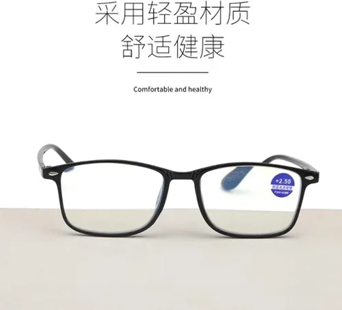 Miniatura 7 de Gafas de lectura anti-luz azul Gafas de lectura con clavo de arroz para hombres y mujeres Marco negro