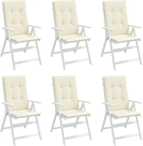 Miniatura 14 de Cojines para silla de jardín con respaldo alto, 2 piezas, color antracita, 47.2 x 19.7 x 1.2 pulgadas, cojines de tela para sillas de comedor