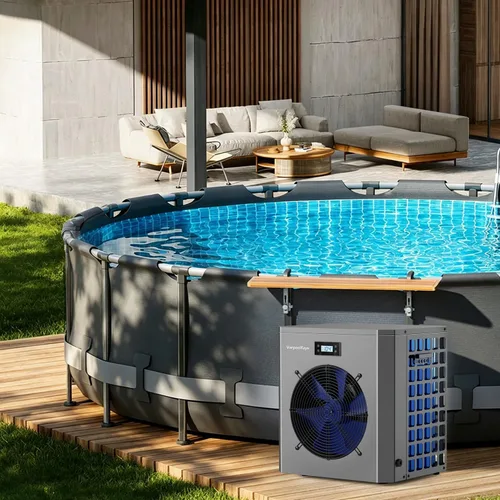 Miniatura 7 de Calentador de piscina sobre el suelo de 13000 BTU, bomba de calor eléctrica de 3500 galones, calentadores de piscina de 120 V de alta eficiencia COP