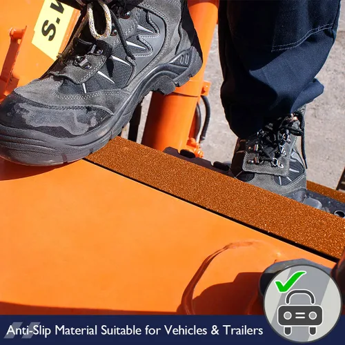 Miniatura 9 de Heskins LLC Cinta antideslizante de agarre de seguridad estándar naranja (4 "x 60 pies)
