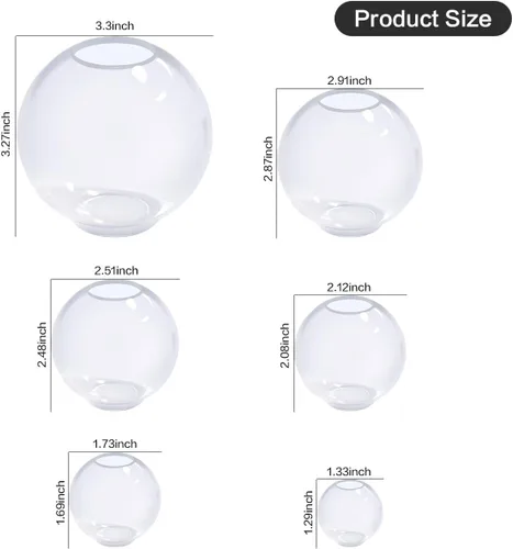 Miniatura 6 de Juego de 12 moldes de resina epoxi transparente, moldes de silicona transparente para resina epoxi, incluye moldes de resina de esfera sin costuras