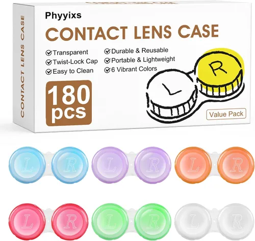 Miniatura 8 de Phyyixixs 36 Pack Estuches para Lentes de Contacto al Por Mayor, Estuche Transparente y Bonito para Lentes de Contacto para el Hogar y Viaje, 6