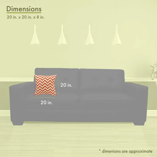 Miniatura 3 de Majestic Home Goods Almohada grande para interiores y exteriores, color naranja quemado, 20 pulgadas de largo x 8 pulgadas de ancho x 20 pulgadas