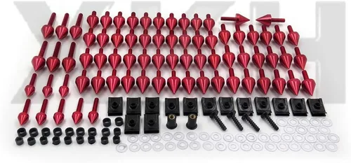 XKH - Kit de tornillos universales de carenado de pinchos para motocicleta compatible con YZF R1 R6 R6S RED motocicleta [B00YB48L70]