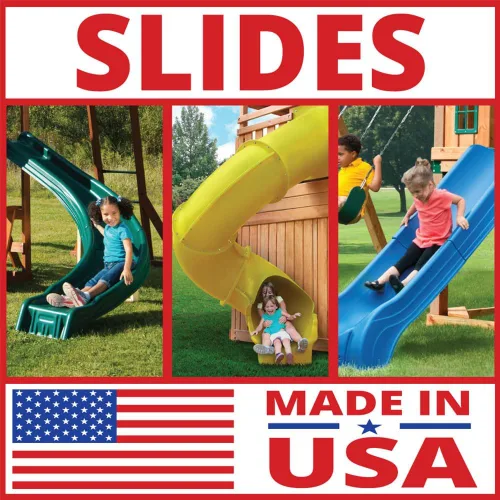 Miniatura 7 de Swing-N-Slide Tobogán en tubo turbo de 7 pies, Azul Amarillo