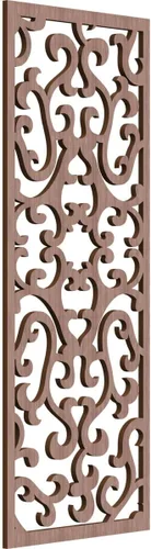 Miniatura 120 de Smithfield Paneles de pared decorativos de madera con calado, 13 3/8 pulgadas de ancho x 34 3/8 pulgadas de alto x 3/8 de alto, roble rojo rojo