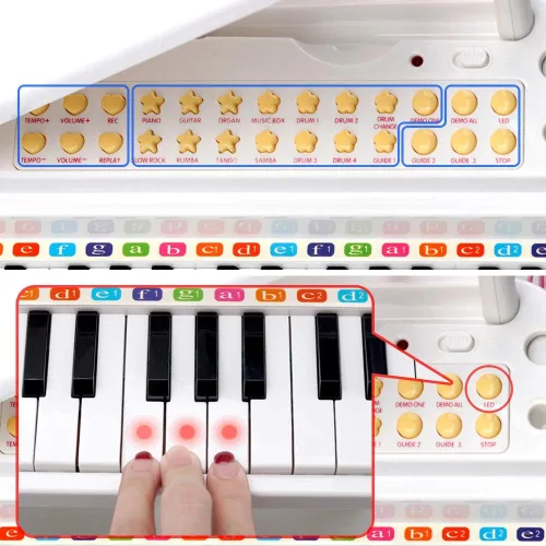 Miniatura 7 de Amy&Benton - Piano de juguete para bebés niña o niños pequeños, regalo de cumpleaños para niños de 1, 2, 3 o 4 años, rosa