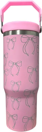 Miniatura 15 de Botella de agua de acero inoxidable de 40 oz taza Longhorn Bottle Bull Tumbler Cow Gift Western Water Bottle Cup (24oz Cream(90)-Longhorn (D35))