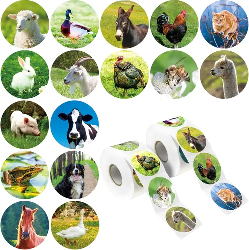 Miniatura 11 de 600 calcomanías motivacionales de animales de dibujos animados, decoración de fiesta, incentivo de recompensas para maestros, paquete de 16 diseños