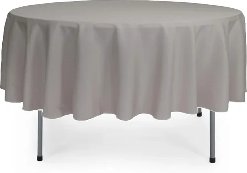 Miniatura 98 de YOUR CHAIR COVERS - Mantel redondo de poliéster prémium de 120 pulgadas - Mantel de lino color champán para mesas redondas estándar