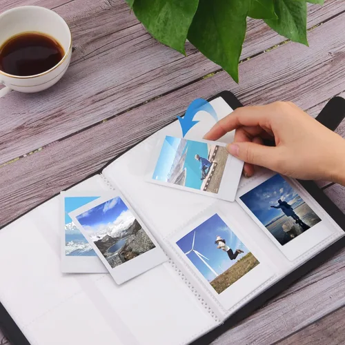 Miniatura 6 de Hapeper - Álbum de fotos con 128 bolsillos compatible con películas de cámaras instantáneas Fujifilm Instax Mini 12 11 9 8 90 70 40 y papel