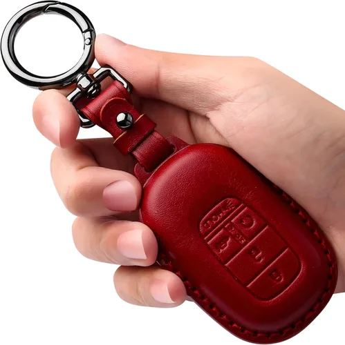 Miniatura 7 de Tukellen Funda de cuero para llavero Honda, con llavero compatible con Passport Accord Civic HR-V CR-V Pilot 2022, 2023, 2024, 2025, 2026, llave