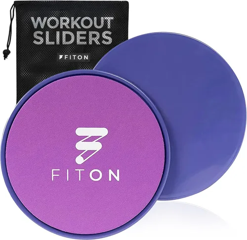 FitOn Deslizadores de núcleo con bolsa de malla, disco deslizante de entrenamiento de doble cara para entrenamiento de estabilidad y movimiento,