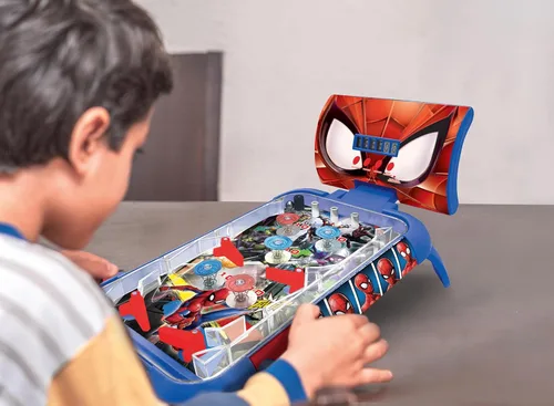 Miniatura 4 de LEXiBOOK Marvel Spider-Man, Pinball electrónico de mesa, juego de acción y reflejo para niños y familia, pantalla LCD, efectos de luz y sonido