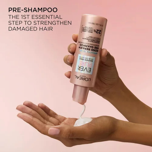 Miniatura 7 de L'Oreal Paris Tratamiento Pre-Champú Sin Sulfatos para Reparación de Enlaces, Reparación Capilar para Cabello Teñido, Decolorado o Dañado, EverPure