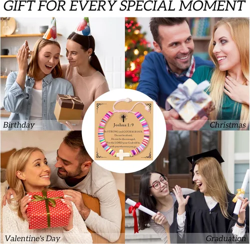 Miniatura 93 de Regalos navideños para niños, niñas adolescentes, mujeres, linda pulsera de cruz para niñas, regalos de Navidad cristianos para mujeres, ideas
