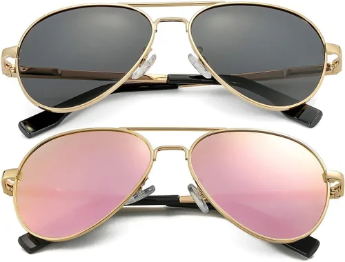 Miniatura 16 de Gafas de sol polarizadas de aviador pequeñas para niñas y niños de 4 a 16 años