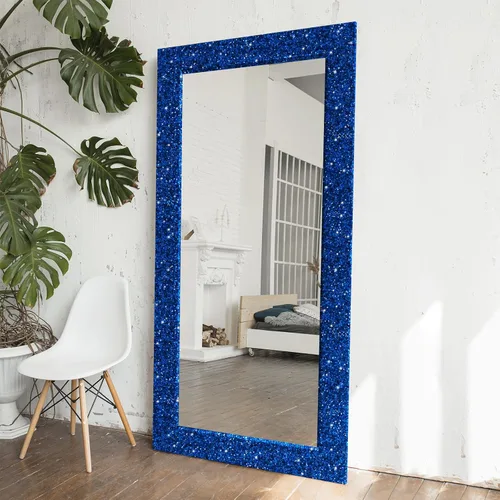 Miniatura 5 de CRE8TIVE Papel tapiz con purpurina gruesa, para despegar y pegar, color azul, para dormitorio, lentejuelas brillantes, borde de pared, papel