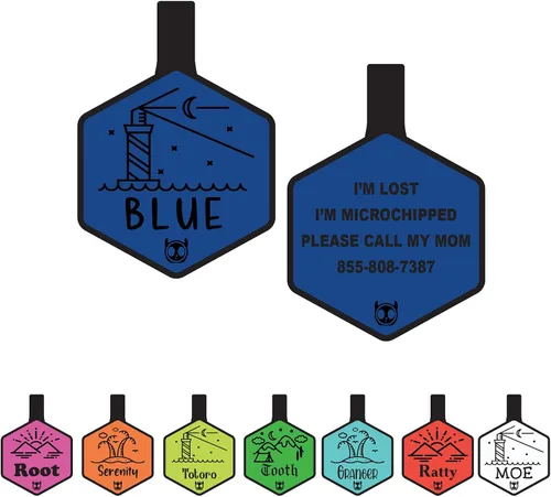 Miniatura 6 de Placa de identificación silenciosa de silicona personalizada con 5 líneas de identificación de mascotas grabadas profundas, duradera, sin sonido