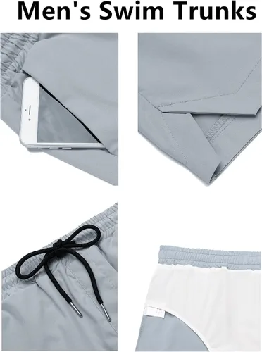 Miniatura 5 de COOFANDY Traje de baño para hombre de secado rápido, pantalones cortos de secado rápido