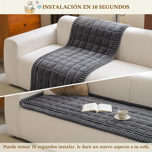 Miniatura 8 de MYSKY HOME Fundas para sofá de 3 cojines, aptas para mascotas, funda para sofá para perros, fundas para sofá para mascotas lavables, fundas de sofá