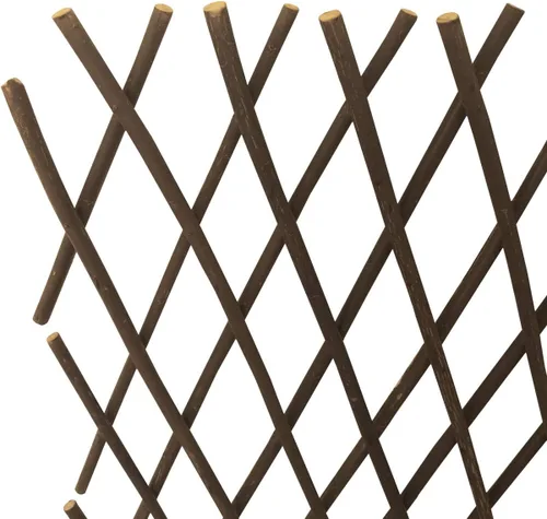 Miniatura 7 de Enrejado de sauce expandible para plantas trepadoras al aire libre, paneles de celosía para valla de jardín natural para soporte de plantas