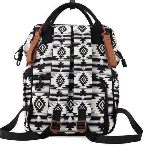 Miniatura 5 de Wrangler - Mochila Azteca Organizada, Mochila de Día, Bolsa de Viaje para Bebé con Correa para Cochecito y Bolsillos Laterales para Botellas, Angel
