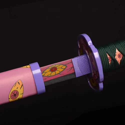 Miniatura 2 de Darkrock Espada katana de Kokushibo de Kimetsu Yaiba Kokushibo de 40 pulgadas Anime Demon Slayer con soporte de exhibición