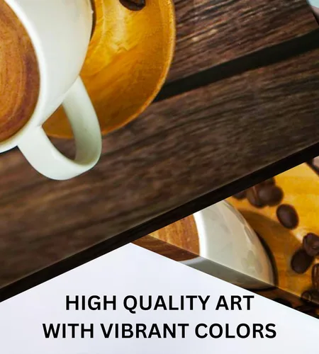 Miniatura 4 de Lienzo decorativo para pared, juego de 2 piezas, impresiones decorativas con múltiples paneles divididos, imagen de café latte de 24 x 24 pulgadas