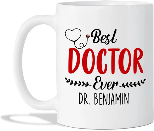 Miniatura 13 de Tazas personalizadas del mejor médico del mundo, tazas de café personalizadas con nombre, tazas de té personalizadas para médico, regalos de Taza