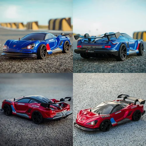 Miniatura 9 de Coche de deriva a control remoto 1:16, auto de deriva a control remoto, recargable de alta velocidad, juguetes 4WD 2.4GHz escala completa azul RC