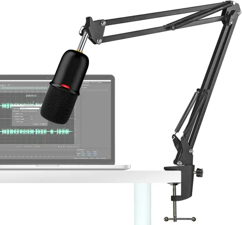 Miniatura 2 de Soporte de brazo para HyperX SoloCast 2 Boom Arm – Soporte de micrófono de tijera ajustable profesional compatible con micrófono HyperX SoloCast 2