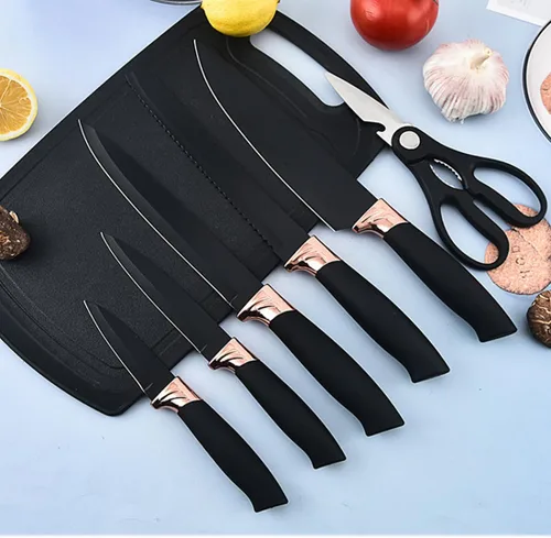 Miniatura 6 de Juego de 19 piezas de utensilios y cuchillos de cocina con bloque, incluye juego de 11 utensilios de cocina de silicona, 5 cuchillos de chef