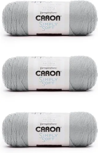Miniatura 30 de Caron Simply Soft - Hilo verde militar, paquete de 3 unidades de 6.00 oz/6 onzas, 100% acrílico, peinado #4 (mediano), 315 yardas, tejido/ganchillo