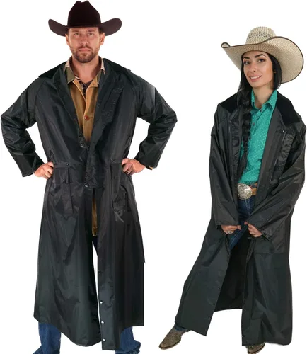 Southwestern Equine Sillín de vaquero americano Slicker Abrigo de lluvia – 100% impermeable de longitud completa unisex