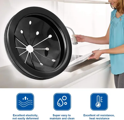 Miniatura 3 de Protector contra Salpicaduras para Triturador de Basura, Deflector de Fregadero, Accesorios de Repuestos para Triturador de Desechos de Alimentos