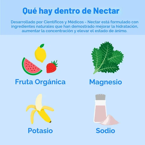 Miniatura 6 de Nectar - Sobres de hidratación - Sobres de polvo de electrolitos - Sin azúcar ni calorías - Polvo de electrolitos líquidos de frutas orgánicas