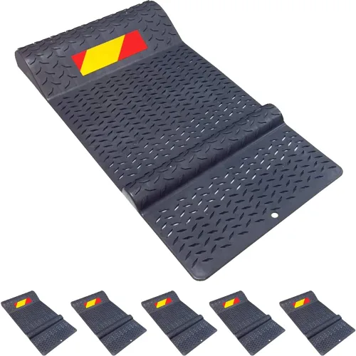 Miniatura 6 de Tapetes de plástico antideslizantes de guía para estacionar vehículos en garaje , Paquete de 2, Gris
