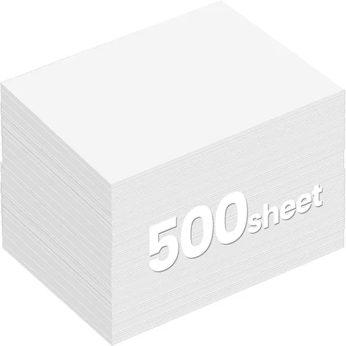Harloon 500 hojas de papel de construcción blanco a granel, pesado tamaño A4, papel de construcción blanco grueso para suministros de manualidades,