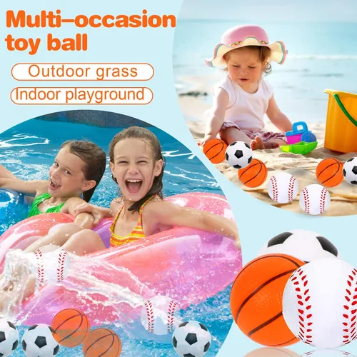 Miniatura 5 de 20/40 pelotas de béisbol para el estrés para niños de 1.6 pulgadas, mini pelota deportiva, pelotas pequeñas de espuma para apretar, alivio