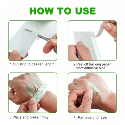 Miniatura 6 de LotFancy Vendaje de cuidado posterior para tatuajes, rollo de 6 x 8.8 yardas, apósito de película transparente impermeable transparente, envoltura