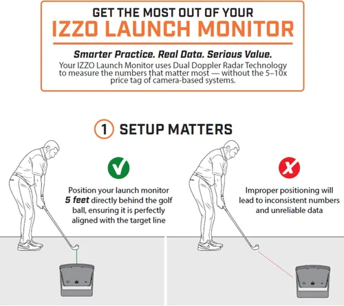 Miniatura 6 de Izzo Golf Swami Launch Master Pro - Monitor de lanzamiento de golf
